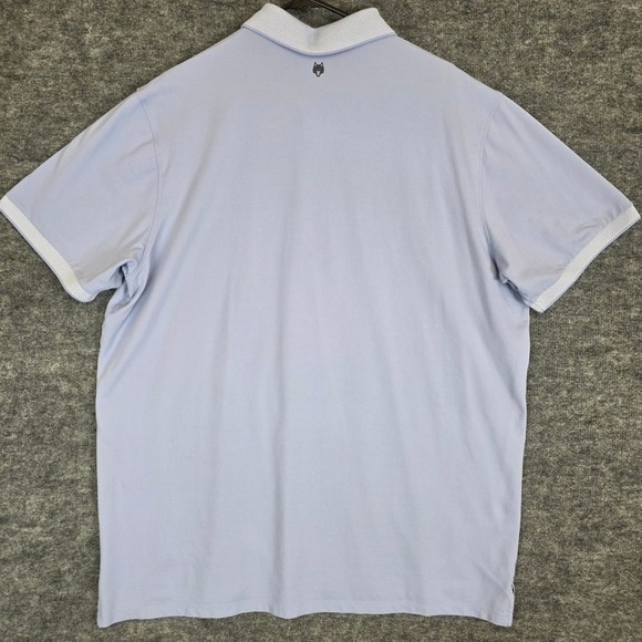 Greyson Shirt Mens XXL Light Blue Short Sleeve Polo Golf Logo Casual - Picture 4 of 8